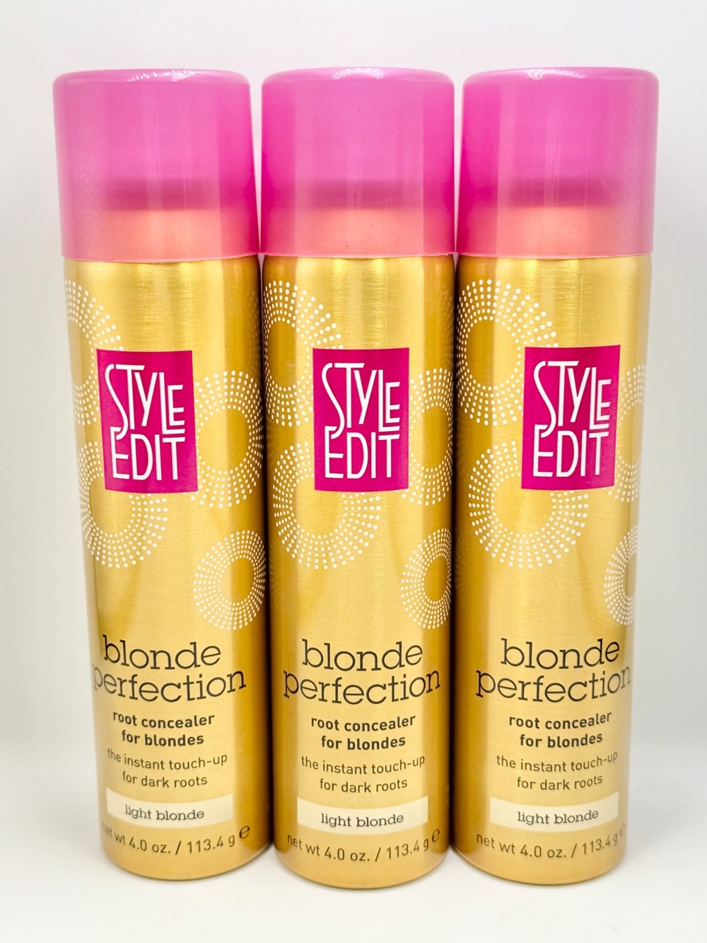 Style Edit Blonde Perfection Root Concealer For Blondes LIGHT BLONDE 4OZ 3 PACK